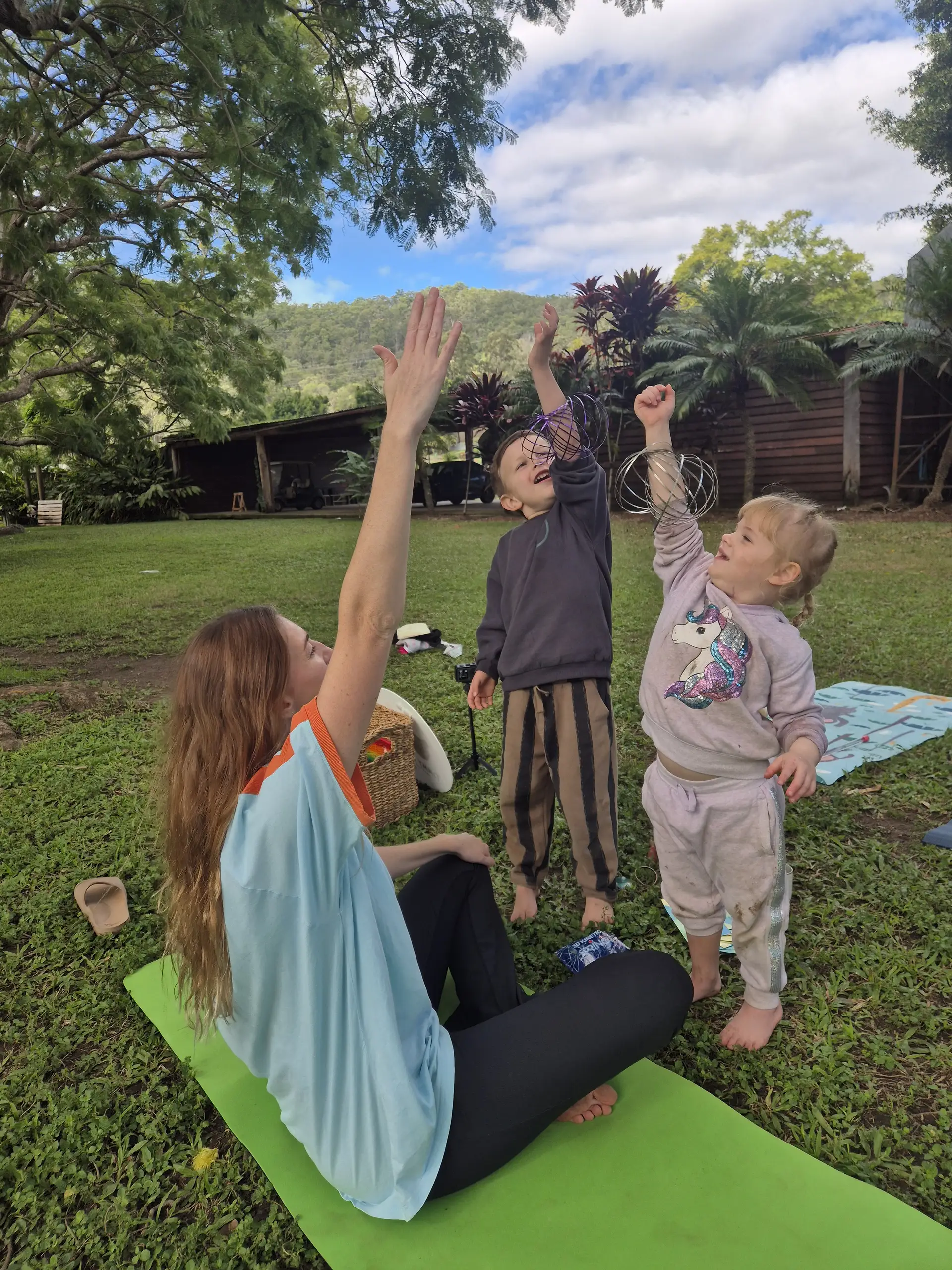 Children celebrating a birthday at Historic Rivermill by the Coomera River