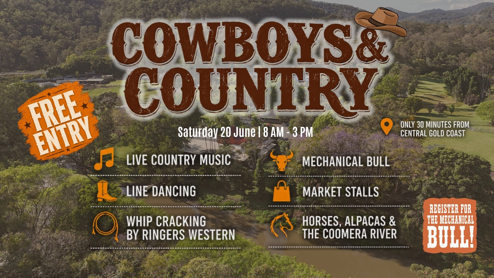 Cowboys & Country at Historic Rivermill — 20 June 2026